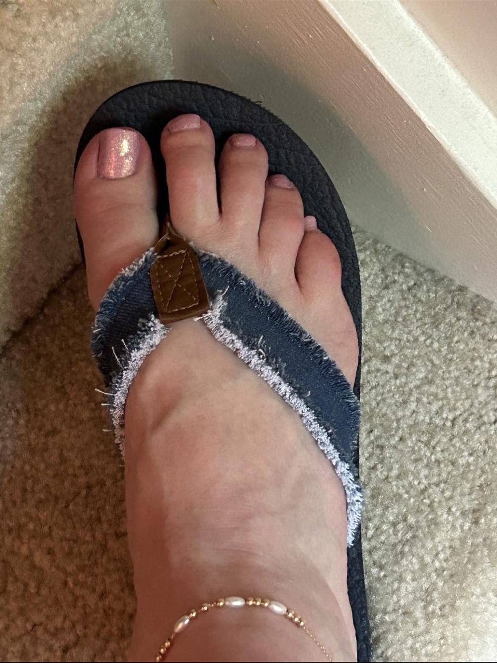 *Retired* Color Street: Call Your Blush (Pedicure) | Pink Pastel Glitter Gold - Picture 6 of 14